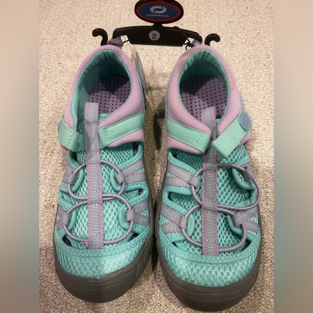 Kids Aqua Blue and Purple Water Shoes